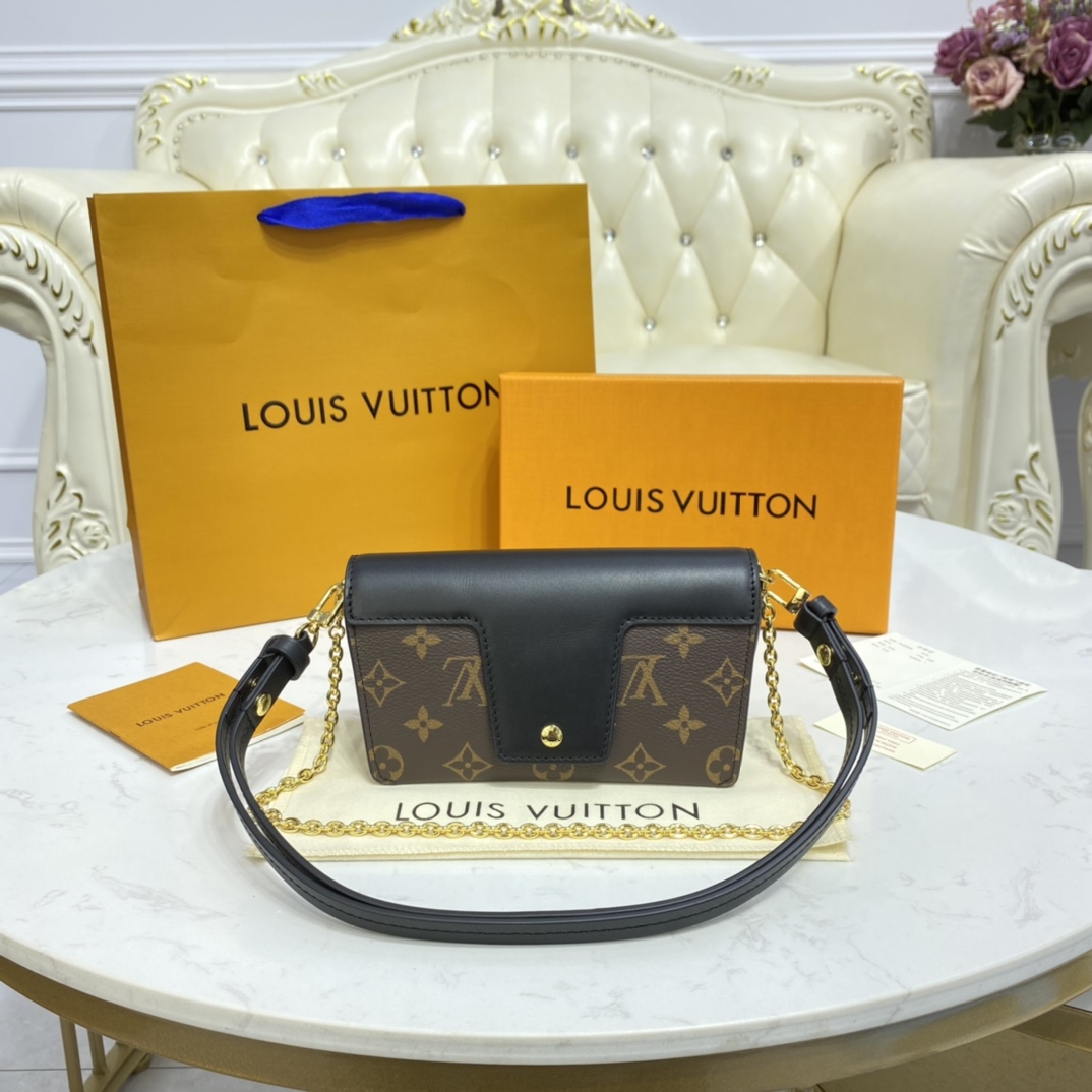 Louis Vuitton PADLOCK ON STRAP Handbag Monogram M80559 Black